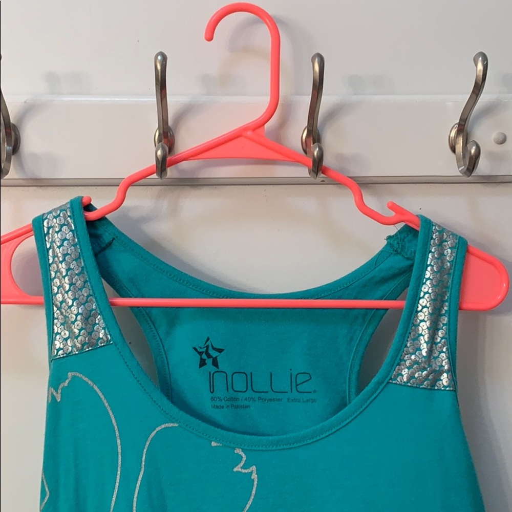 Turquoise tank top - Picture 3 of 5
